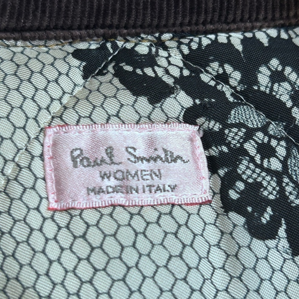 Vintage PAUL SMITH Pink label Denim Jacket Corduroy Collar Quilt Lining Size 42 - Picture 4 of 13